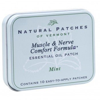 Mint Muscle and Nerve Comfort Essential Oil Patch - 10 Pack Tin